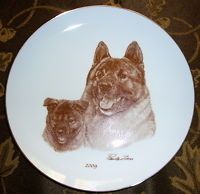 New 2009 Norwegian Elkhound & pup plate from Laurelwood