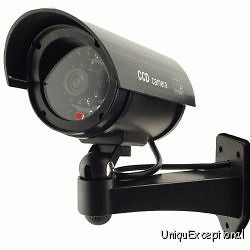 Dummy Security Camera with LED light Surveillance outdoor (black