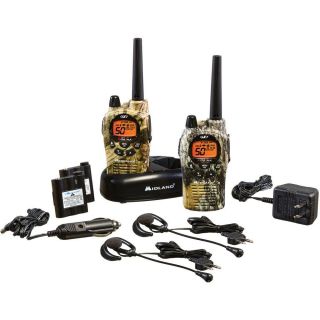 Midland 35 Mile 50 Channel FRS/GMRS 2 Way Radio Set W Charger Earbud