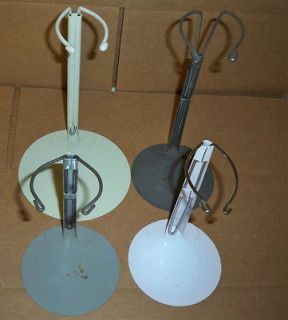 Lot of 4 Doll stands, Tallina Kaiser White Lt n Dk Grey and Cream