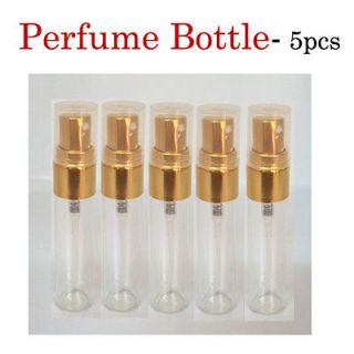Refillable perfume atomizer spray 5ml empty glass bottle 5 pcs