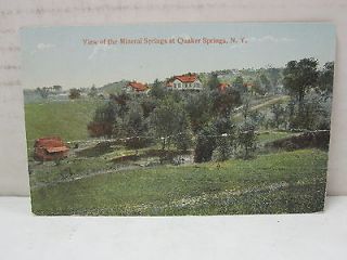 View of the Mineral Springs at Quaker Springs, New York Postcard
