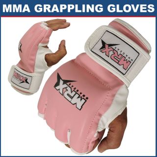 PINK MMA GLOVES LADIES BOXING UFC GRAPPLING CAGE SMALL