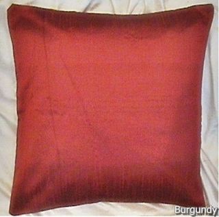 20 fuax silk burgundy cushion cover bed pillow case one THROW TOSS