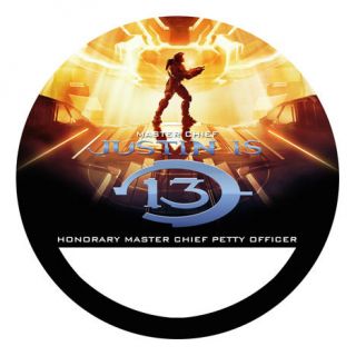 HALO 4 Birthday Party Favor Personalized NAME TAG STICKERS