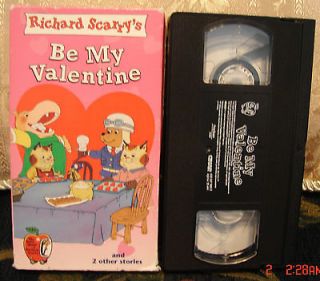 The Busy World Of Richard Scarrys BE MY VALENTINE VHS VIDEO VERY RARE