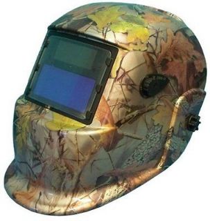 Auto Darkening Welding + Grinding Helmet Hood Mask Leaf Camouflage