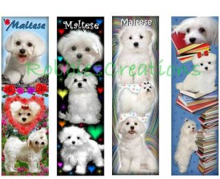 MALTESE Terrier BOOKMARK Calendar DOG Book Mark Card Figurine ART Not
