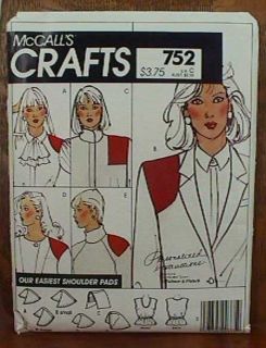 Crafts 1984 Shoulder Pad Package Camisole 752 PATTERN All Sizes