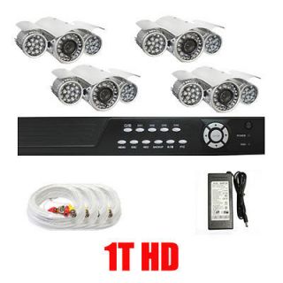High End 8 Ch DVR 6 700TVL Security Camera CCTV System 1T HD + DVDRW
