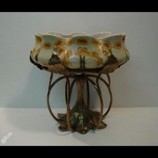 Centerpiece Flower Iris Art Deco Style Art Nouveau Style Porcelain