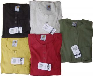 Carhartt Ladies Long Sleeve Henley Assorted Colors/Size