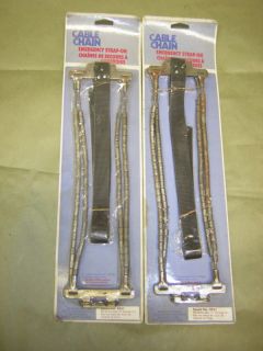 Emergency Strap on Snow Chains Cables Lot of 2 Pairs (4) Total straps