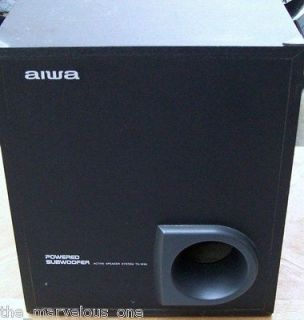 Aiwa TS W35U Powered Subwoofer Home Audio Stereo System Bass Sub FREE