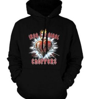 Sacred Heart Iron Cannibal Choppers Graphic Pullover Hoodie Sweatshirt