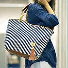 Fashion Women Handbag New Ladies Shopping Stripes Tassel Tote Shoulder