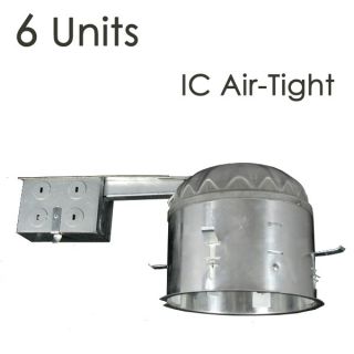 6pcs 6 IC AIR TIGHT SHALLOW LINE VOLTAGE RECESSED CAN