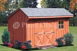 10 Storage Shed / Playhouse Saltbox Plans #70610