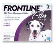 FRONTLINE PLUS for dogs 45 88lbs 3 pack THANK YOU