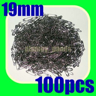 19 mm steel charcoal coiled safety pins 100 3/4 fashion tailoring
