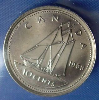 1999 P Canada 10 Cent PL test coin