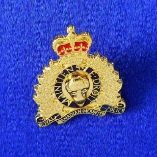 RCMP Canada Mounted GRC Police Crest Lapel Pin Novelty Toy 1 Inch