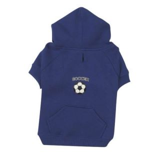 screen printed Soccer ball sports hoodie Big DOG SweatShirt XXL blue