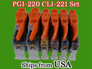 non oem PGI 220 CLI 221 Ink Set+220BK for Canon MP620 MX860 With Chip