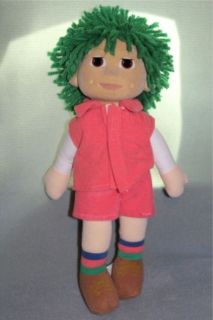 Tots tv show 18 Plush Toy TINY Doll (Green Hair) 1997 Ragdoll