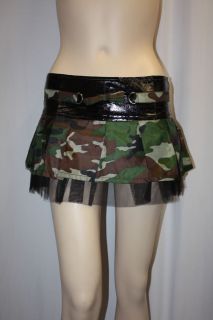 ARMY GIRL CAMO SUMMER SKIRT TUTU CAMOUFLAGE FANCY DRESS NIGHT OUT