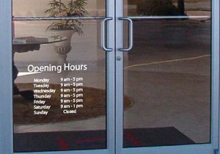 Opening Hours / Times Shop Custom Decal Sticker Vinyl Sign Next Day