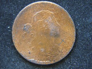 1803 draped bust large cent nice detail cleaned scratched early copper