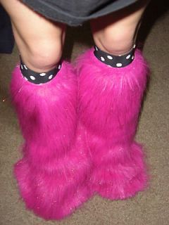 Newly listed pink glitter fuzzy boot covers.