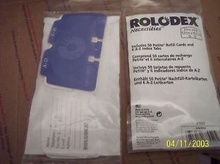 ROLODEX 50 Petite Refill Cards & 6 A Z   2 1/4 x 4