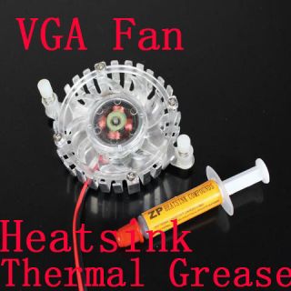 Cooler 55mm Fan & Heatsink Thermal Grease For VGA Video Card Cooling