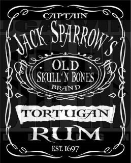pirates of the caribbean RUM Jack Sparrow T Shirt