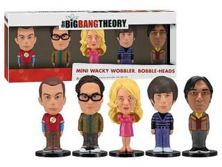 Big Bang Theory Mini Bobble Head Set Sheldon Leonard Penny Howard Raj