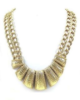 Pendant Beaded Dangle Thick Gold Bib Chain Link Necklace Fashion