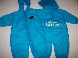 Carolina Panthers Baby Nylon Hooded Coveralls sz 6 9 mo