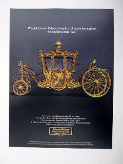 Walker Black Scotch Prince Joseph Gold Carriage 1986 Ad advertisement