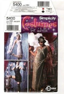 5400 Flapper Costume Sewing Pattern Size 6 8 10 12 Dress OOP