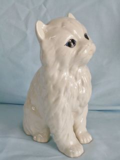 Persian Kitten Vintage Pottery Cat Figurine Melba Ware England Lge