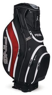 NEW Ping PIONEER Black/Inferno Red 14 Way Cart Bag