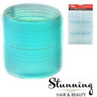 56mm Jumbo Velcro Rollers, Light Blue   By Hair Tools, Cling Roller