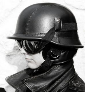 Replica 2nd WW 2WW WWII black German Vintage retro helmet goggles eco