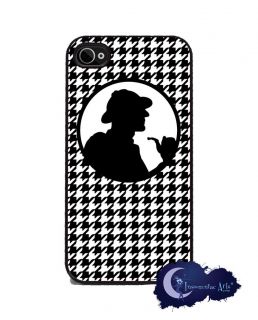 Sherlock Holmes Houndstooth   iPhone 4s Silicone Rubber Cover, Cell