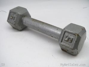 Single 5lbs Dumb Bell Exercise Weight 8.5 inches long #87536