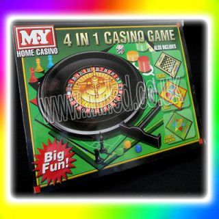 Game Set   Roulette, Chess, Ludo & Chinese Checkers Home Casino Wheel