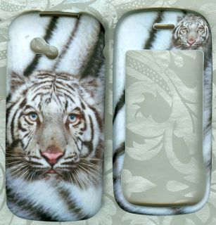white tiger RUBBERIZED LG Neon II 2 GW370 AT&T PHONE COVER HARD CASE