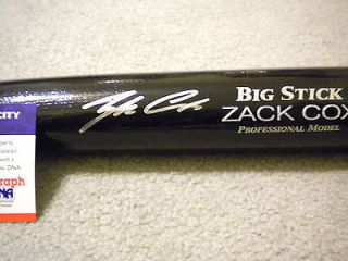 Zack Cox Marlins Signed Rawlings Black Big Stick Bat PSA/DNA Rookie